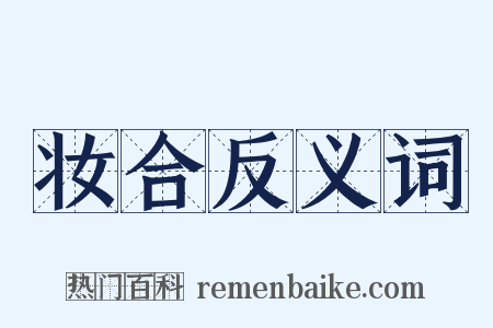 妆合反义词是什么意思的图片